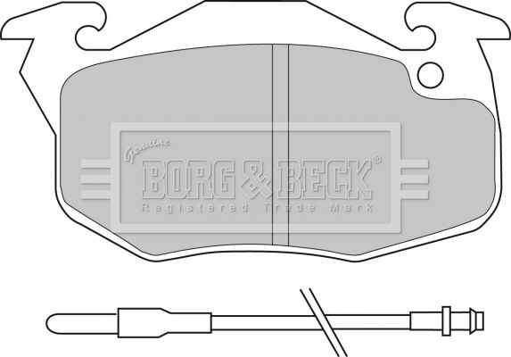 BORG & BECK stabdžių trinkelių rinkinys, diskinis stabdys BBP1414